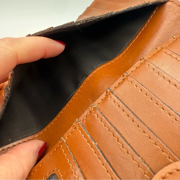 Patricia Nash Marigold Harvest Nazari Bi-Fold Leather Wallet Multi-Color Scene - Picture 7 of 9